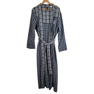 Savage x Fenty Remixed Plaid Belted Long Men's Robe Sz S
